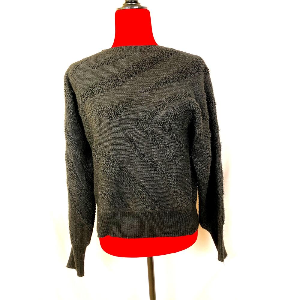 A new day extra small women’s black, soft, textured sweater, pull over crewneck